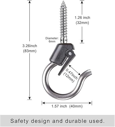 Miniatura 7 de BeneLabel 8 ganchos para colgar plantas de techo de montaje en pared, soportes colgantes al aire libre para colgar luces de plantas, alambre al aire