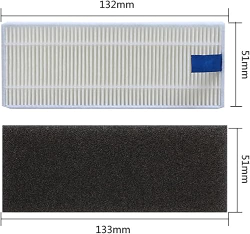 Miniatura 5 de Cepillo lateral de repuesto, filtro Hepa, compatible con Tefal Rowenta Explorer 20 40 50 75 RG7687  RR7687WH Serie Smart Force Sweep X3, repuesto de