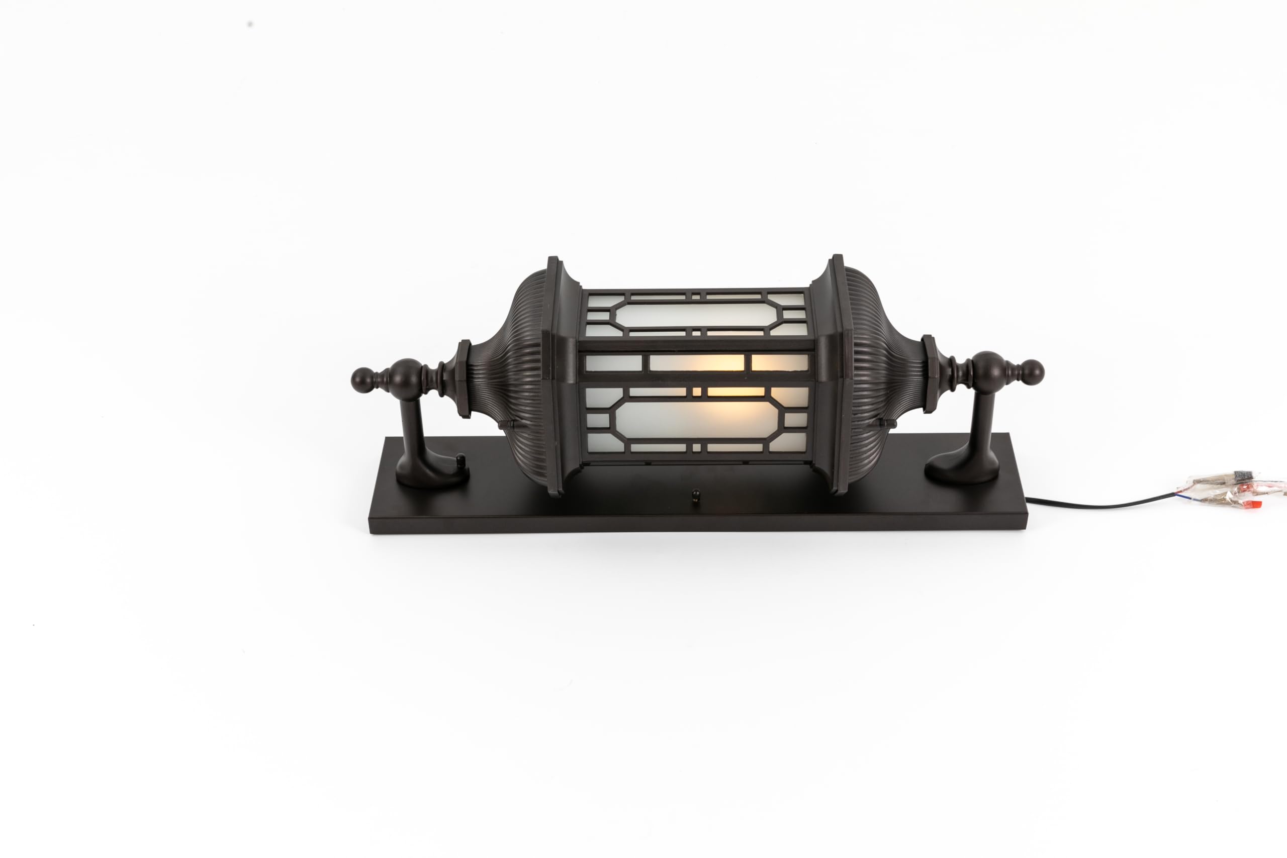 Outdoor-Wandleuchte im Retro-Stil, für den Garten und die Veranda | Wasserdicht Nach IP54, Kompatibel mit LED-, Glüh- und Halogenlampen, zwei Arme, Wandmontage, 23 × 12 × 70 cm, Schwarz