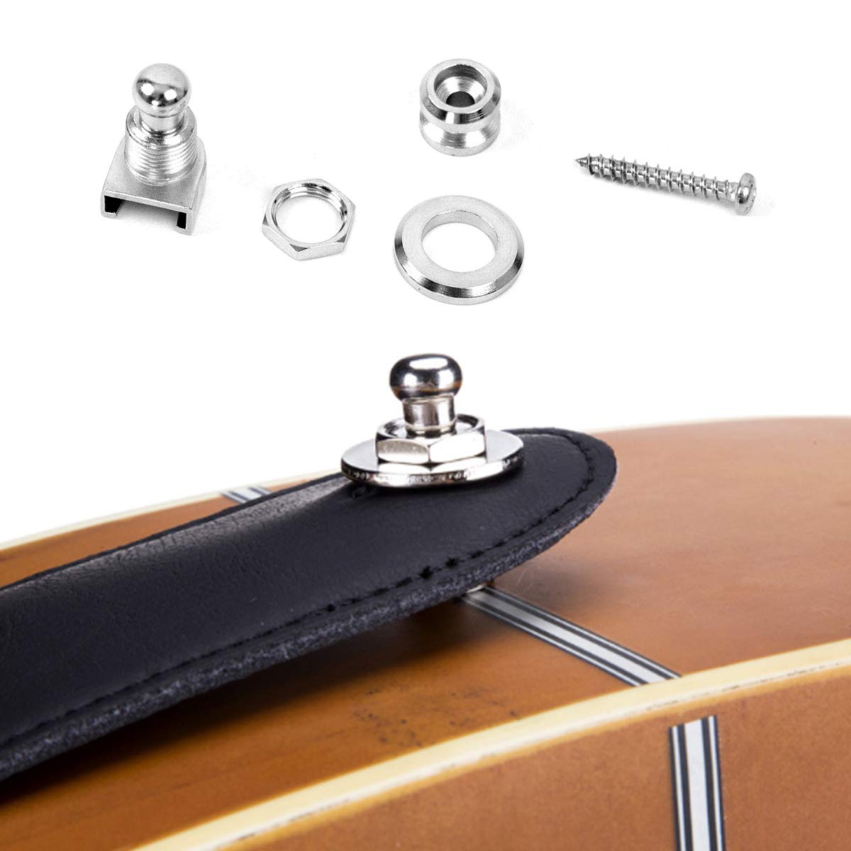 3 Paires Boutons De Verrouillage De Sangle De Guitare Pour