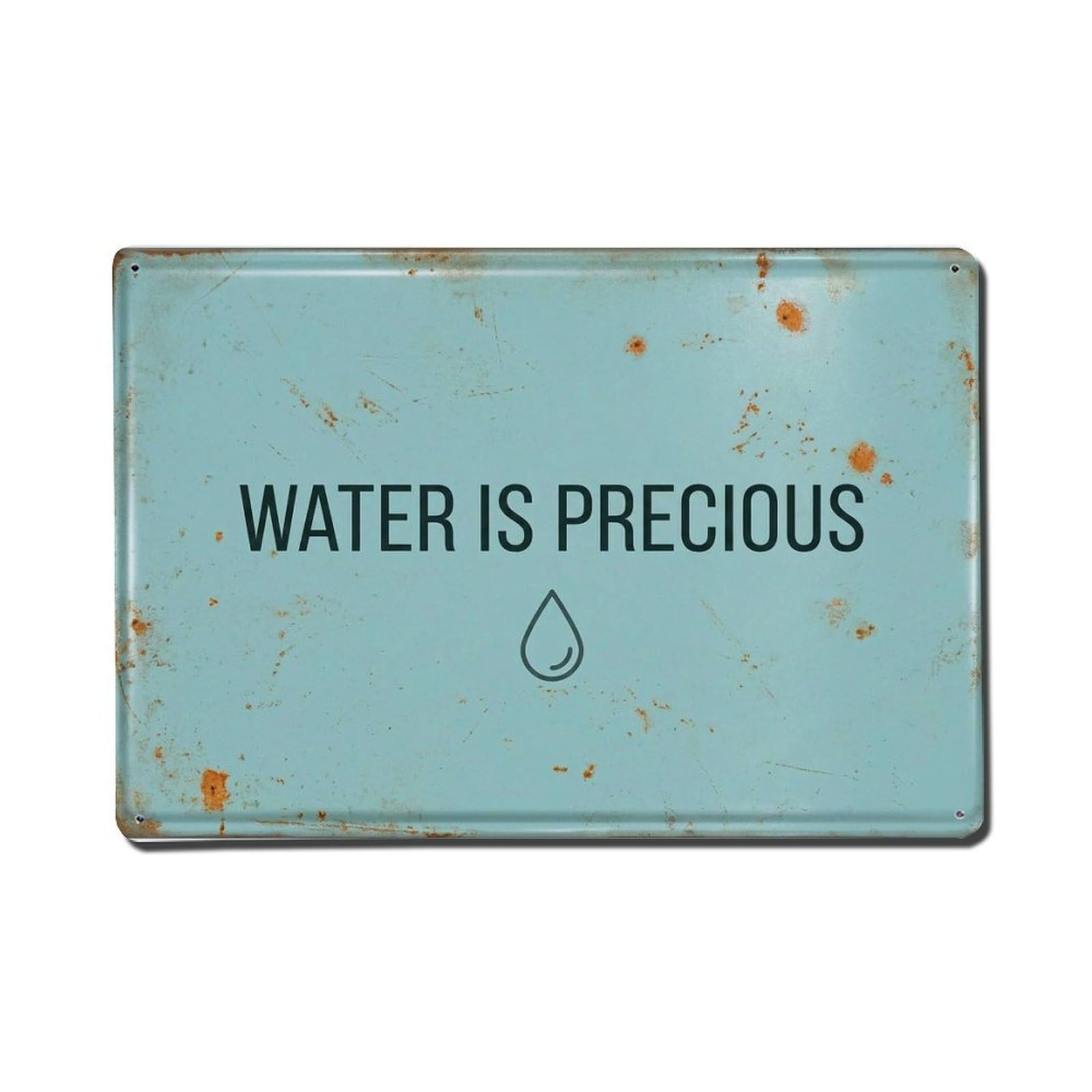 Olhnbad Style Water Is Precious Conservation Quote Metal Tin Sign