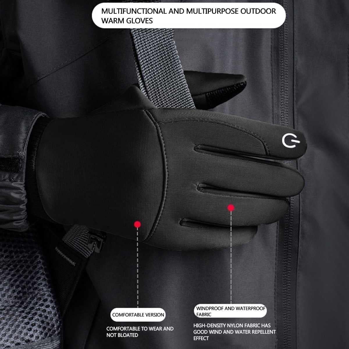 Guantes Running Guantes De Ciclismo For Deportes Al Aire Libre Cálidos De Invierno For Hombres Y Mujeres, Guantes De Invierno Con Todos Los Dedos Guantes Deporte Hombre