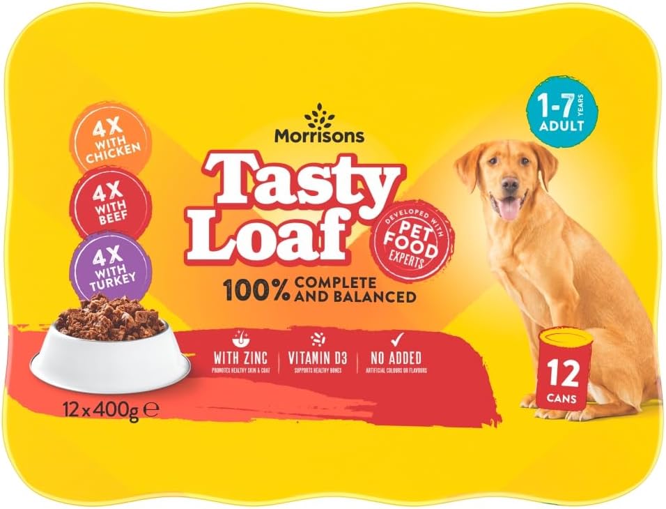 Morrisons Dog Food Meat Loaf 12 x 400 g Amazon.co.uk Pet Supplies
