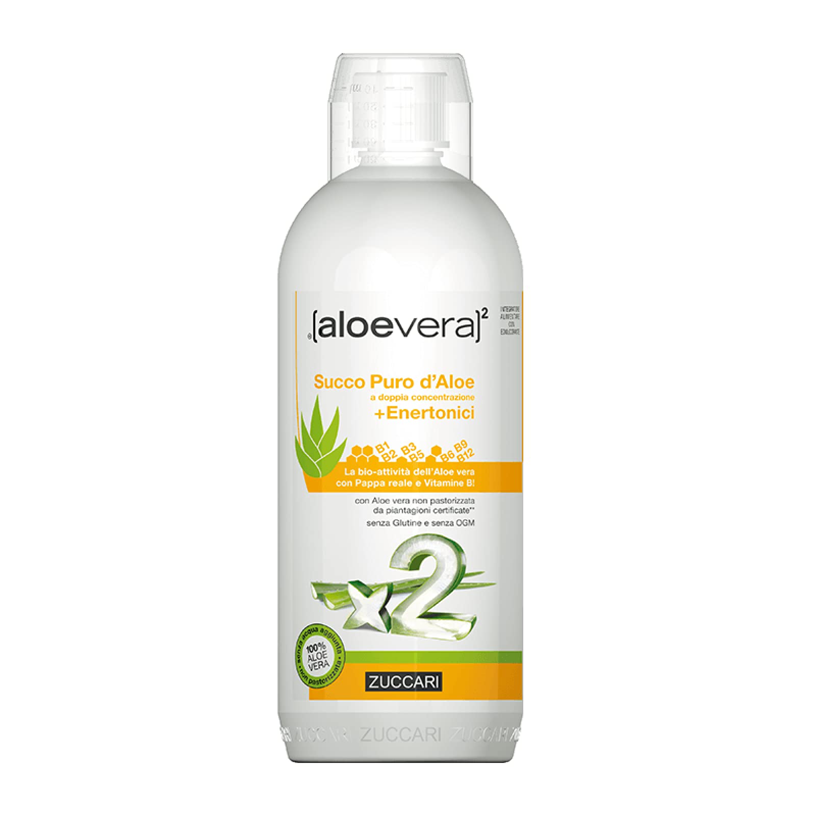 3X SUCCO PURO D'ALOE CON ENERTONICI ZUCCARI - 3X 1 litro