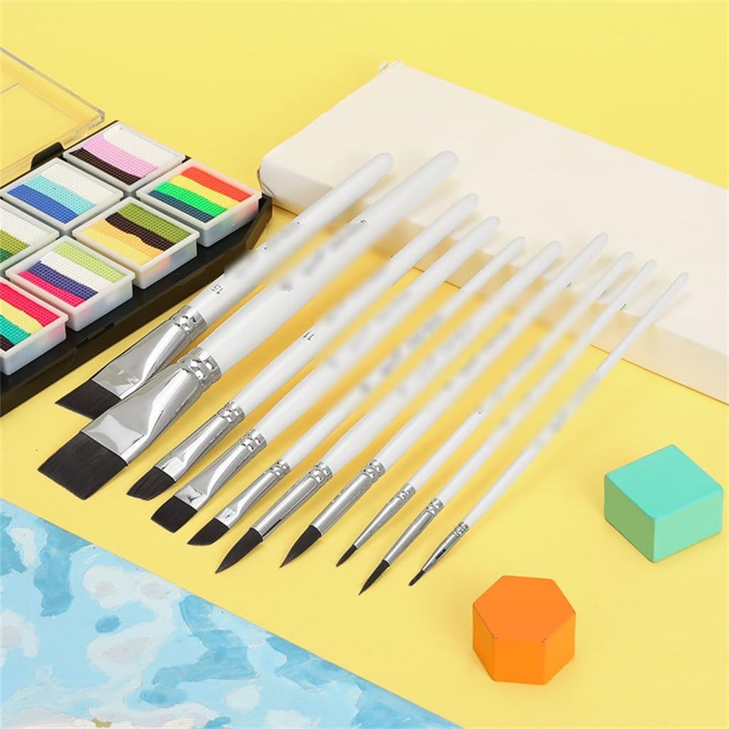 White Rod Colour Paint Brushes Oil Paint Brushes Watercolour Art Brushes