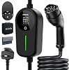 EV Charger 3 Pin Plug 32.81Ft10M Type 2 Charging Cable 3kW, [681013A] Electric Car Charger IP65 Advanced Protection car charging cable Suitable for EVs & PHEVs