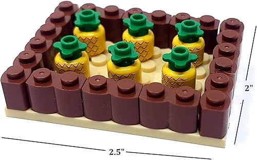Miniatura 3 de General Jim's Parcela de jardín de verduras y colores brillantes, juego de juguete de 165 piezas, 6 secciones modulares, bloque de construcción,