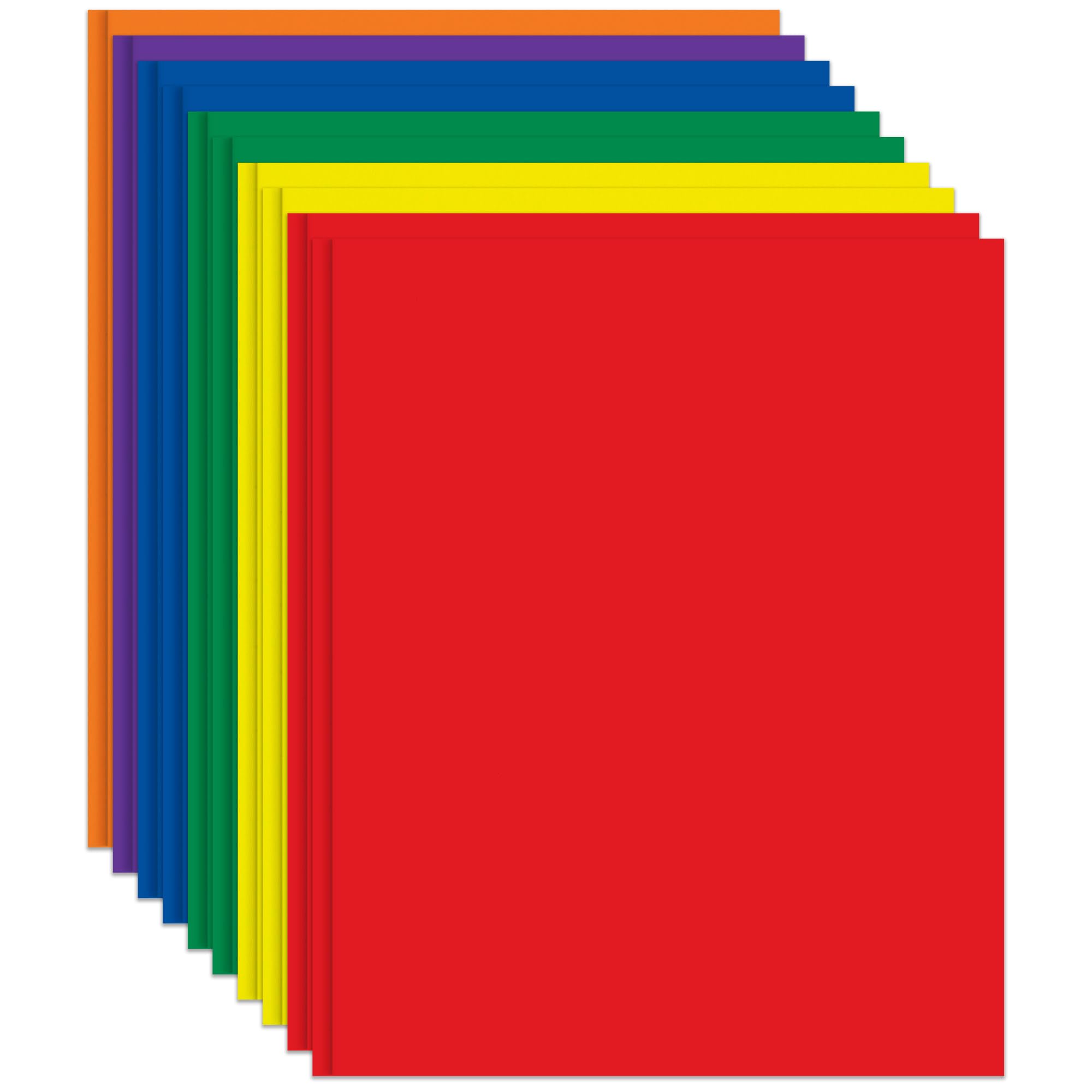 Office Depot® Brand 2-Pocket School-Grade Paper Folders with Prongs, Assorted Colors, Pack of 10