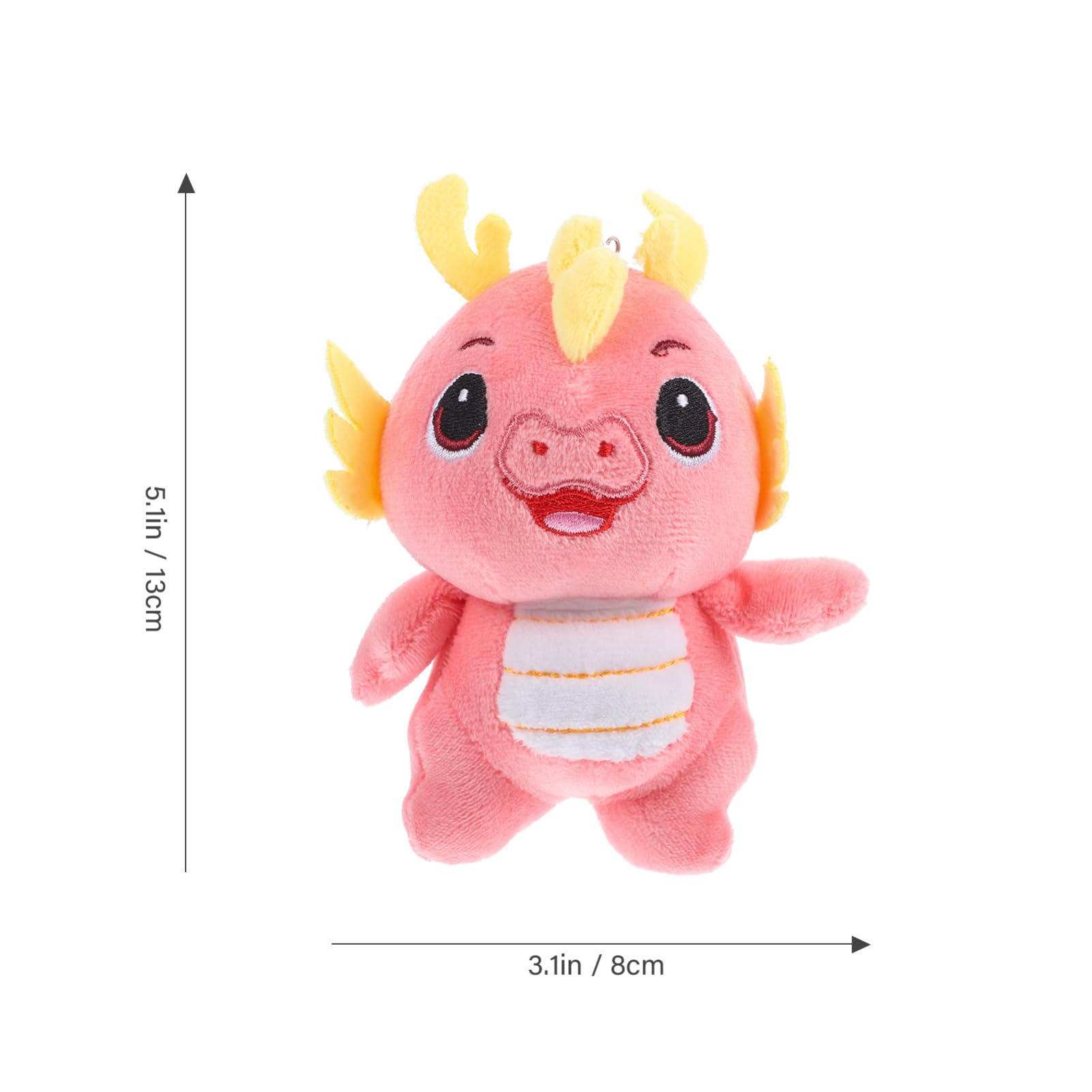 COLLBATH Plush Dragon Keychain Adorn Cute Stuffed Dragon Pendant Cartoon Design Bag Charm Multi Functional Keychain for Bags Backpacks Soft Plush Material Easy to Carry