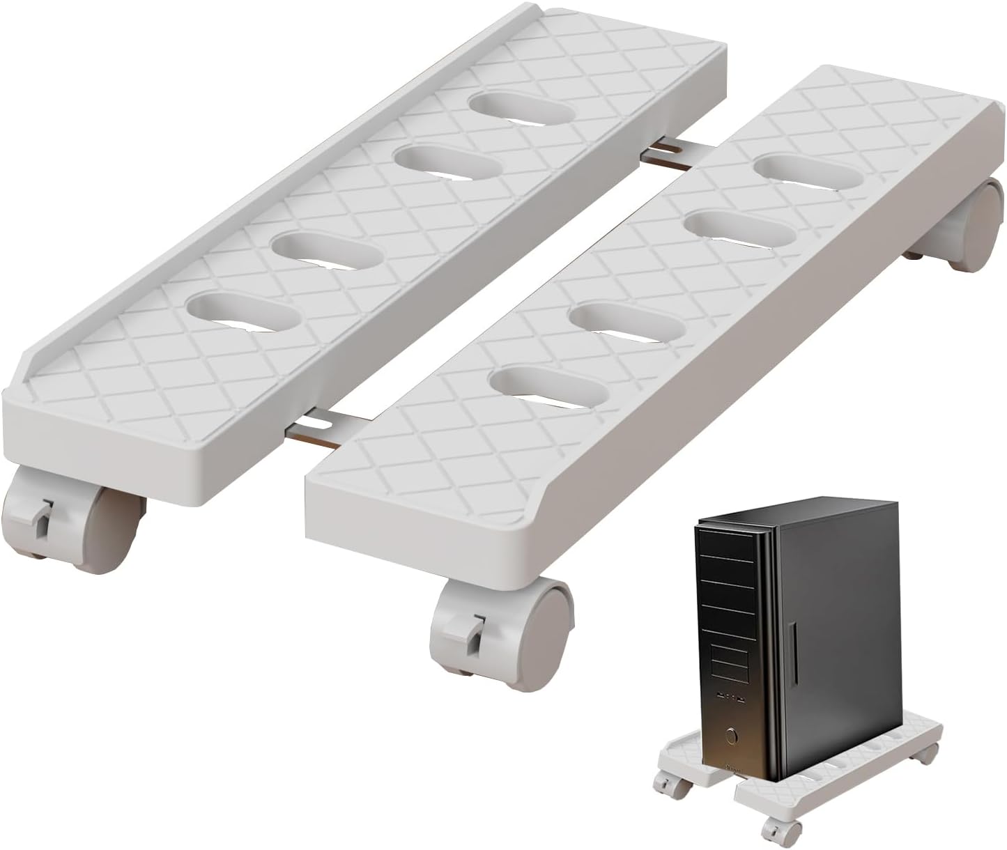 Amazon.com : Adjustable Mobile CPU Stand, Ventilated Computer Tower ...