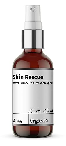 Xotics by Curtis Smith Skin Rescue Razor Bump Skin Irritation Spray 2 oz Para Quemadura e Irritación Mejorado con aceite de árbol de té, aloe