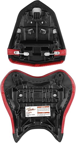 Miniatura 7 de TCT-MOTORPARTS Fundas de asiento delantero y trasero de motocicleta para Yamaha YZFR6 YZF R6 YZF-R6 2006-2007 (negro y rojo #3)