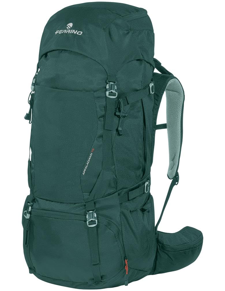 Ferrino Appalachian 75, Zaino trekking 70 litri - 75 litri ideale per escursionismo, montagna,scout e viaggio (Verde)