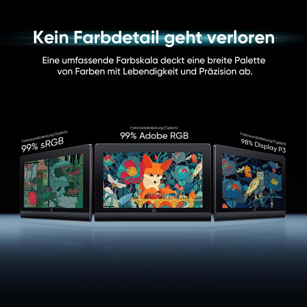 XPPen Artist Ultra 16 Grafiktablett mit Display für PC - 15,6 Zoll OLED 4K
