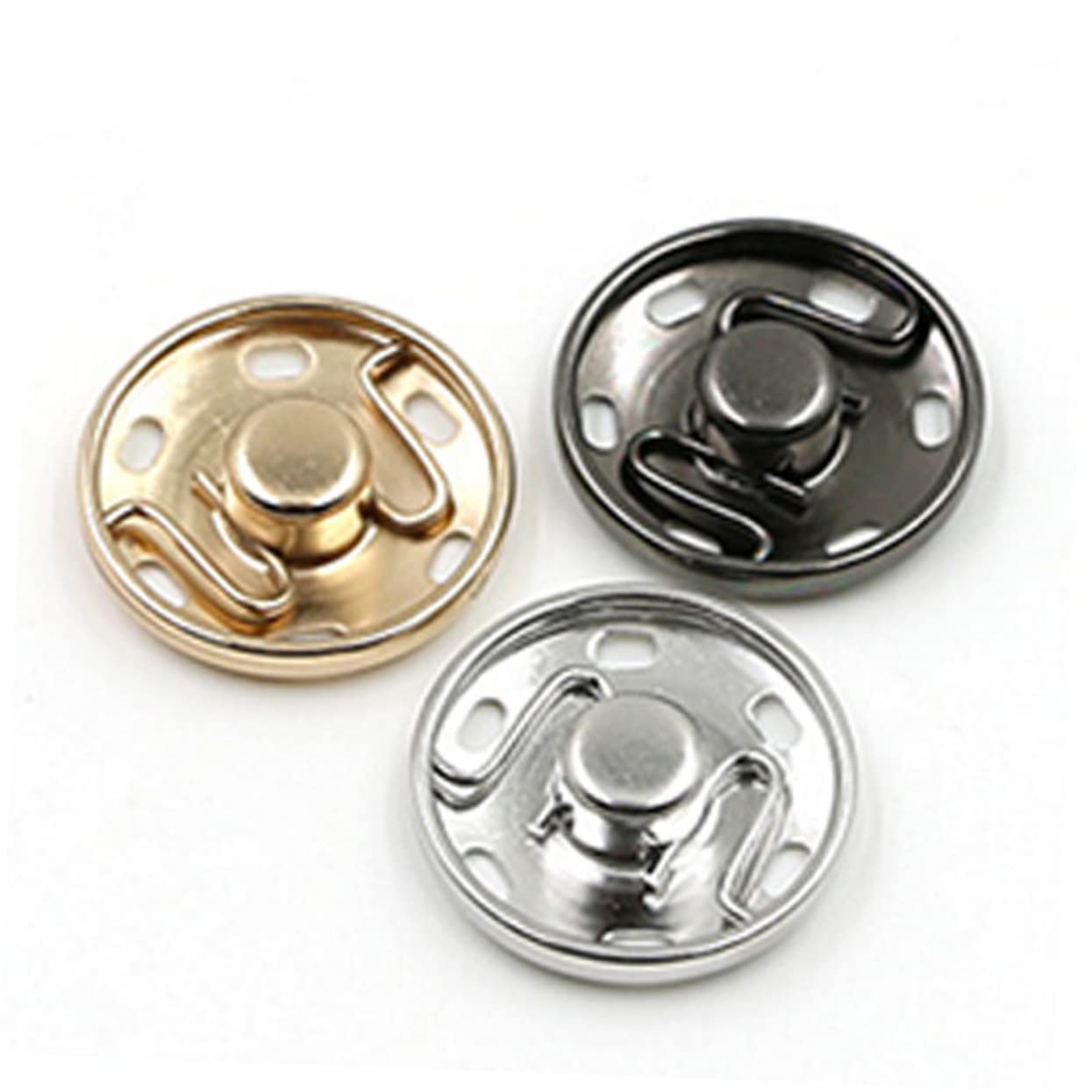 Operitacx 750 Juegos De Botones A Presión Para Manualidades Cierres A Presión De Metal De 15 Mm Cierres A Presión Para Coser Material De Latón Plateado.