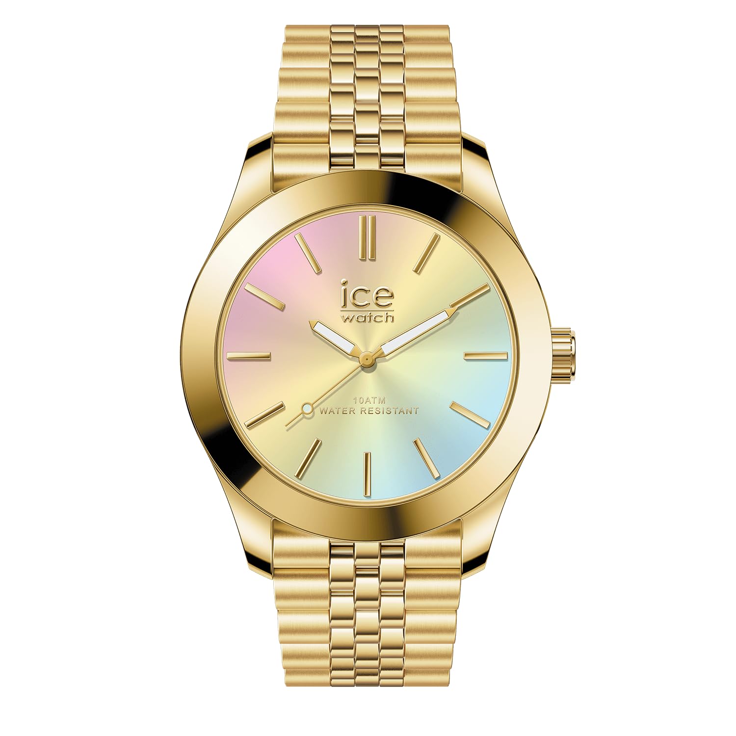 ICE-​WATCH - Ice Steel Gold Rainbow - Montre dorée pour Femme avec Bracelet en Acier Inoxydable - 024747 (Small)