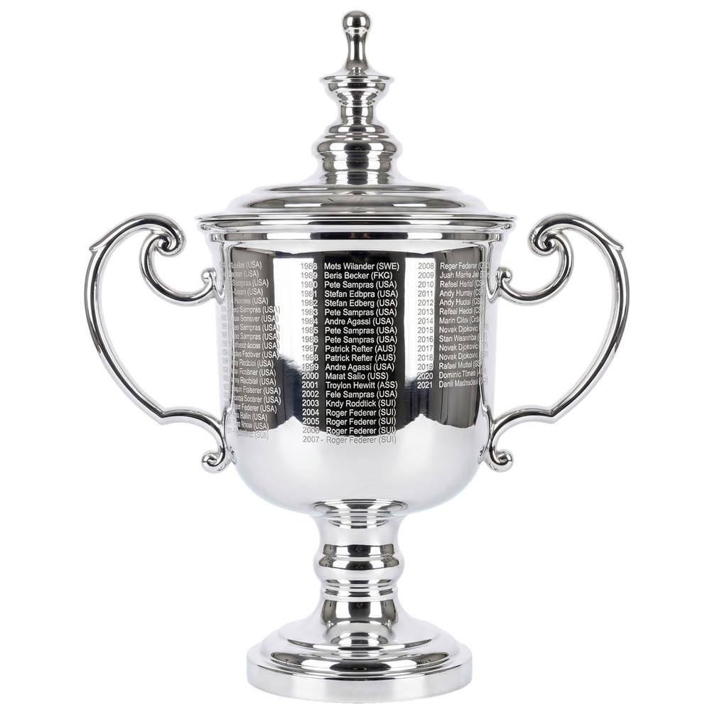 US Open Tennis-Trophäe Replik, Grand-Slam-Stil Sammlerpokal aus Harz für Tennisfans, Sportmemorabilia Geschenk, Deko für Zuhause, Büro und Club