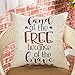 Fjfz 4th of July Land of The Free Because of The Brave Patriotic Quote Decor Tutorial Sign Decoration Cotton Linen Home Decorative Throw Pillow Case Cushion Cover with Words for Sofa Couch, 18