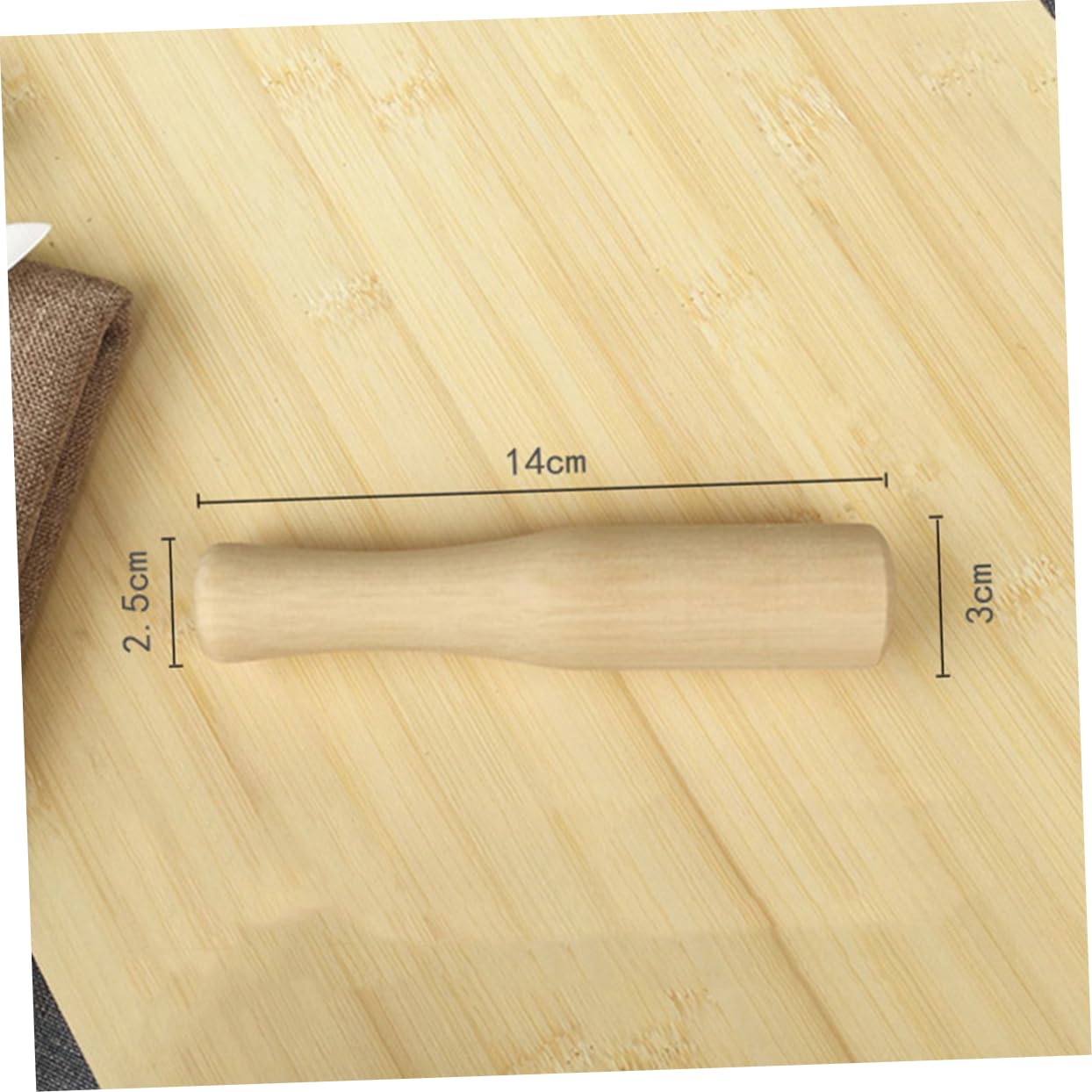 Ipetboom Unvarnished Wooden Grinding Rod Ergonomic Wood Cocktail Muddler Pestle for Fruit Sauces Purees and More Natural Wood Tool for Bartending and Cooking