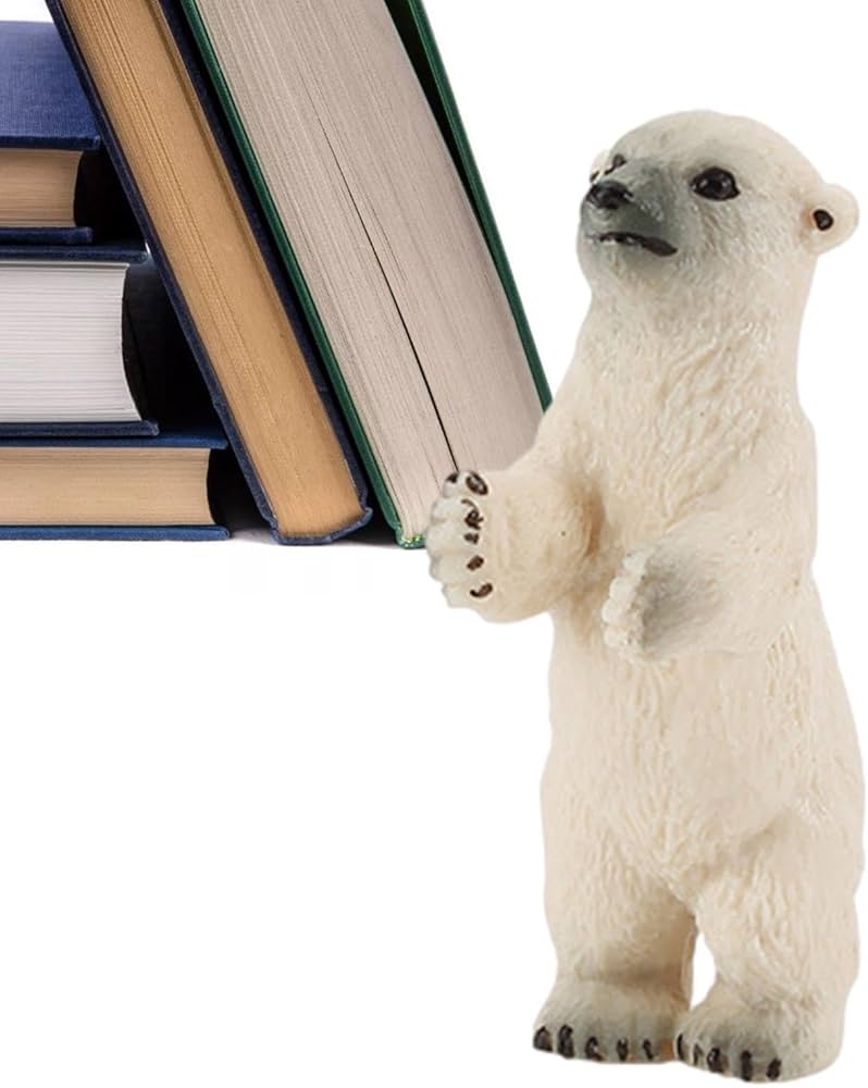 Amazon.co.jp: シロクマの置物 - 北極クマのミニチュアフィギュア,立っ