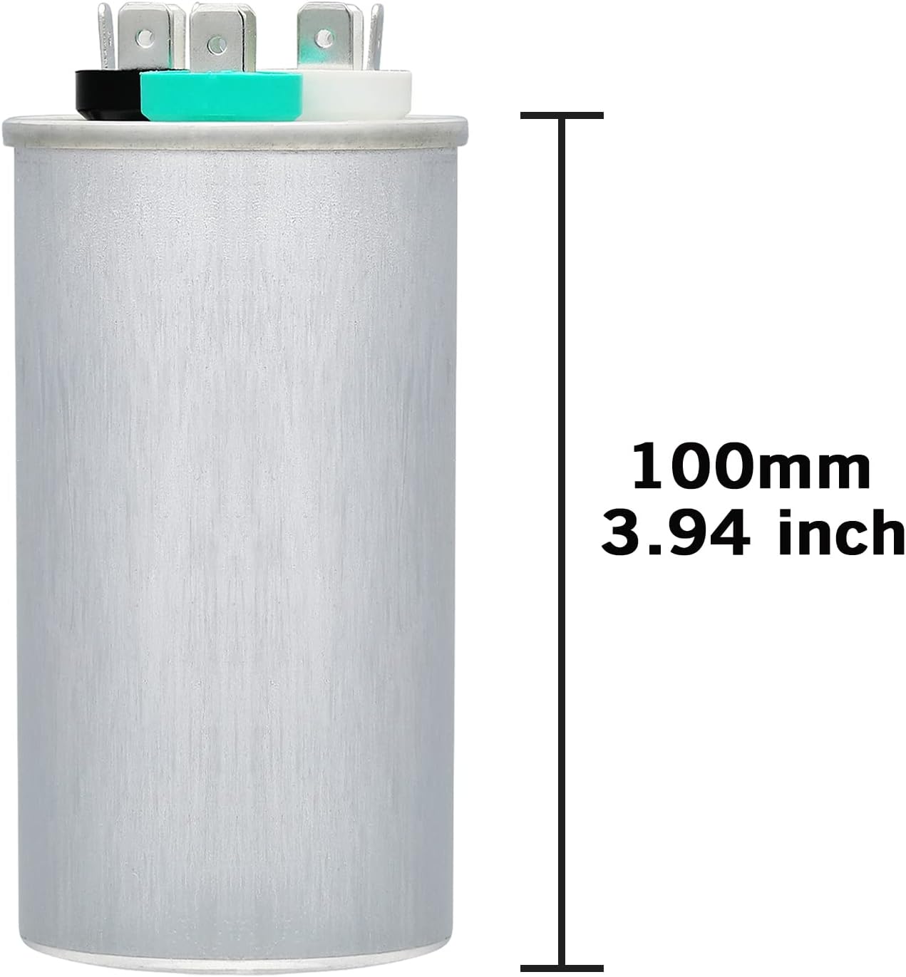 55/12.5 uF 55+12.5 MFD 370VAC or 440VAC Dual Run Start Round A/C Capacitor CBB65 Air Conditioner Capacitors for AC Unit Fan Motor Start or Heat Pump or Condenser Straight Cool