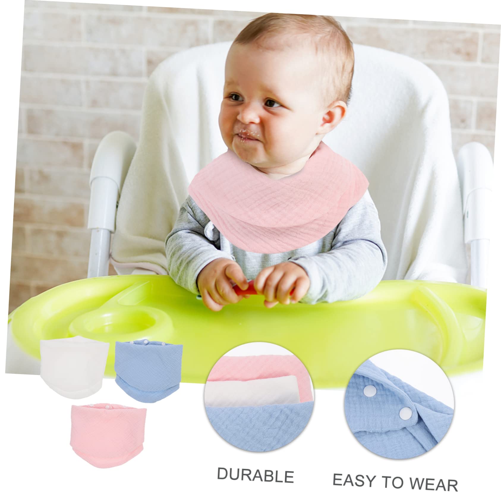 ifundom 9pezzi Bavaglini Bandana Morbidi e Assorbenti Per Cotone Muslin Per Alimentazione e Ruttini Proteggono Liquidi e Mantengono Collo Asciutto