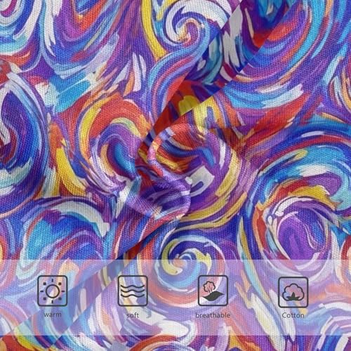 Abstract BrushVibrant Blue White Toddler Underwear Floral 2t Cotton Panties Little Girl Artistic Briefs Undies Kids3