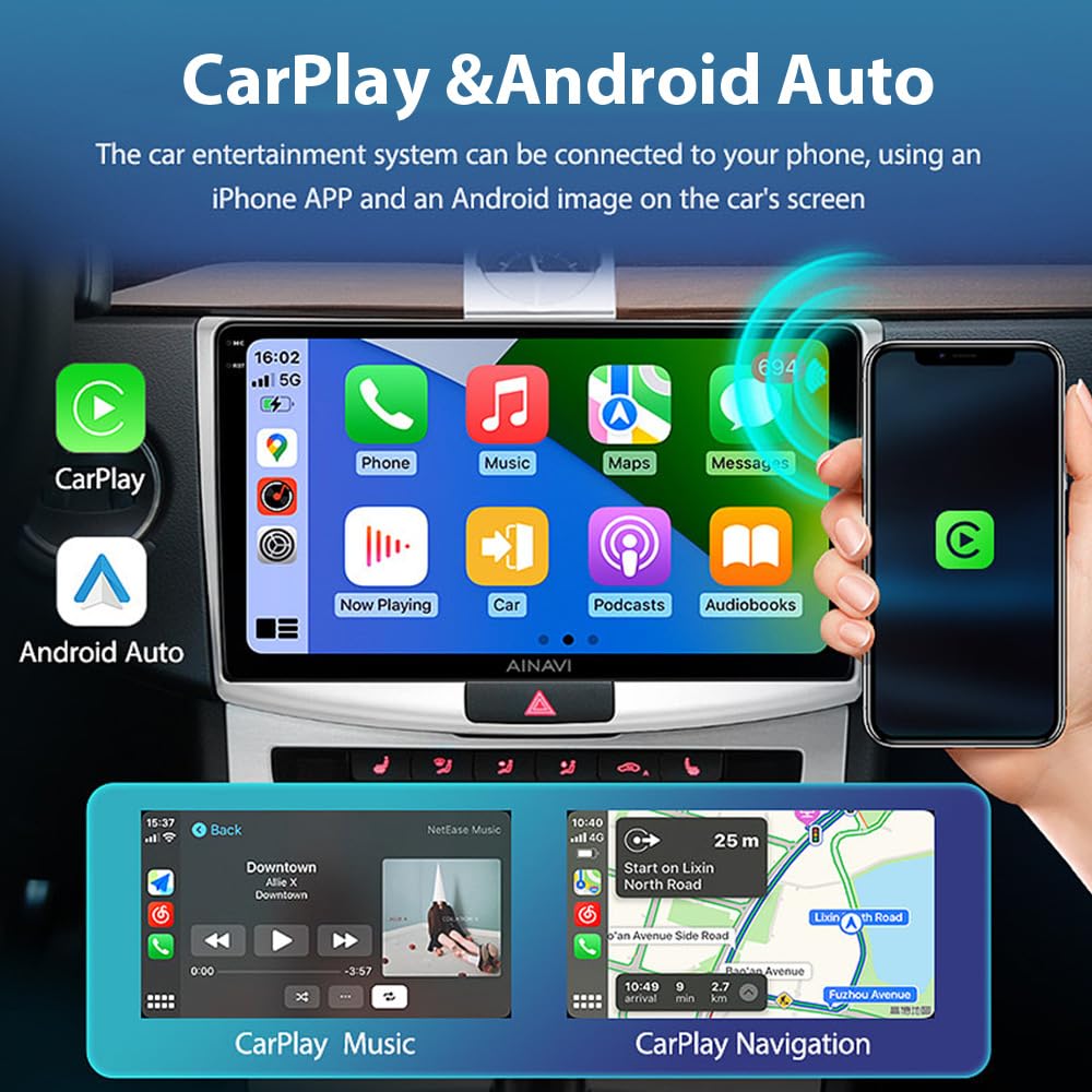 8 "Android 14 Auto Carplay Autoradio Für Por-sche 911 997 Ca-yman 987 2005-2008 Por-sche Box-ster 987 2005-2012 DAB Radio GPS Navi Bluetooth Player Audio Video Player Mirror Link Rückfahrk(Size:M700S)
