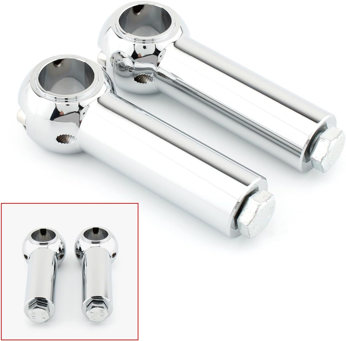 2.5cm/ 1" Motor Handlebar Clamp Riser Rise Bar handlebar risers fit all motorcycles with bar diameters, including FOR Harley, Cruisers, Choppers Chrome