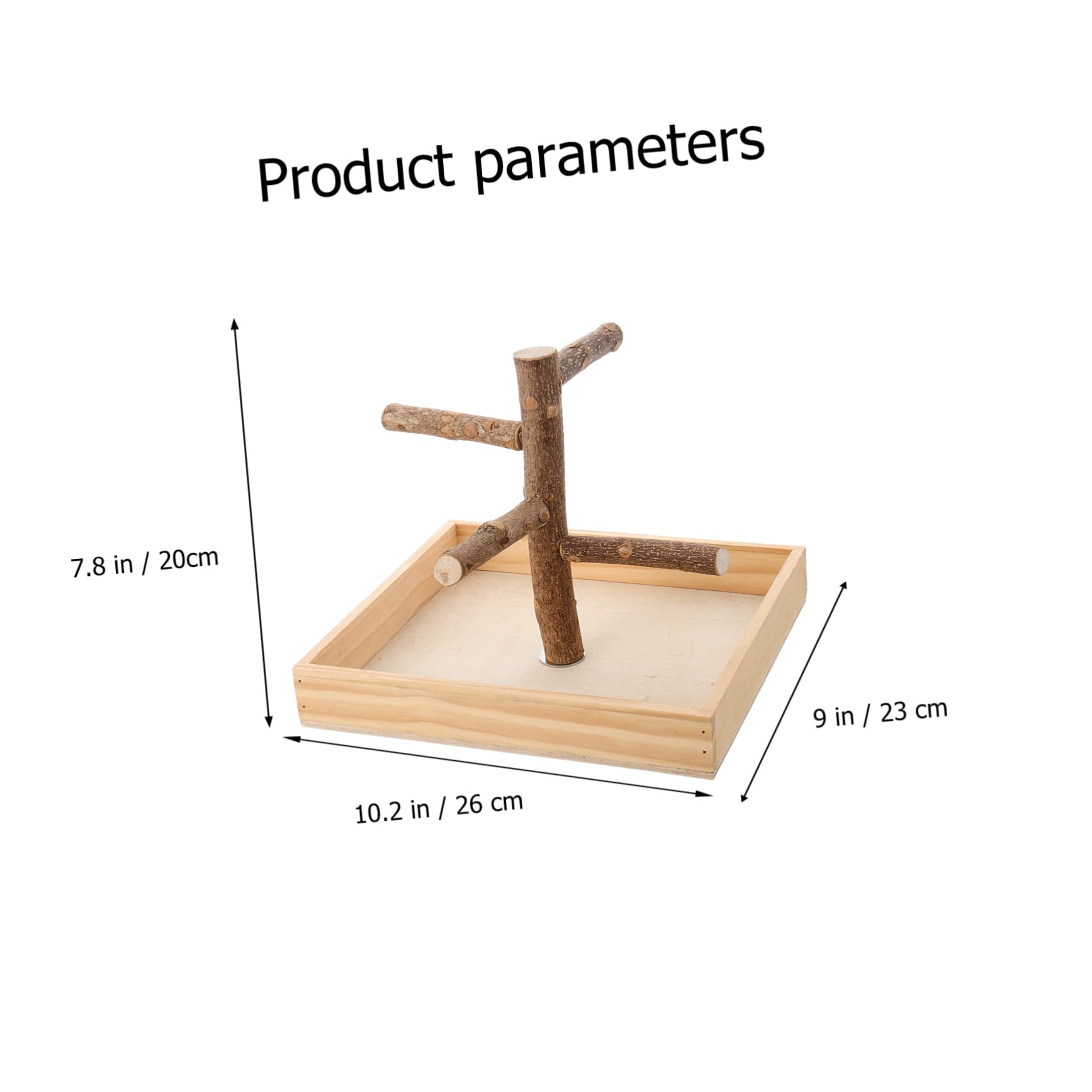 Percha de Madera para Pájaros, Puesto de Entrenamiento Portátil Beige | Percha Pájaros, Soporte de Juego Portátil, Juguete de Madera para Ejercicios de Aves Pequeñas