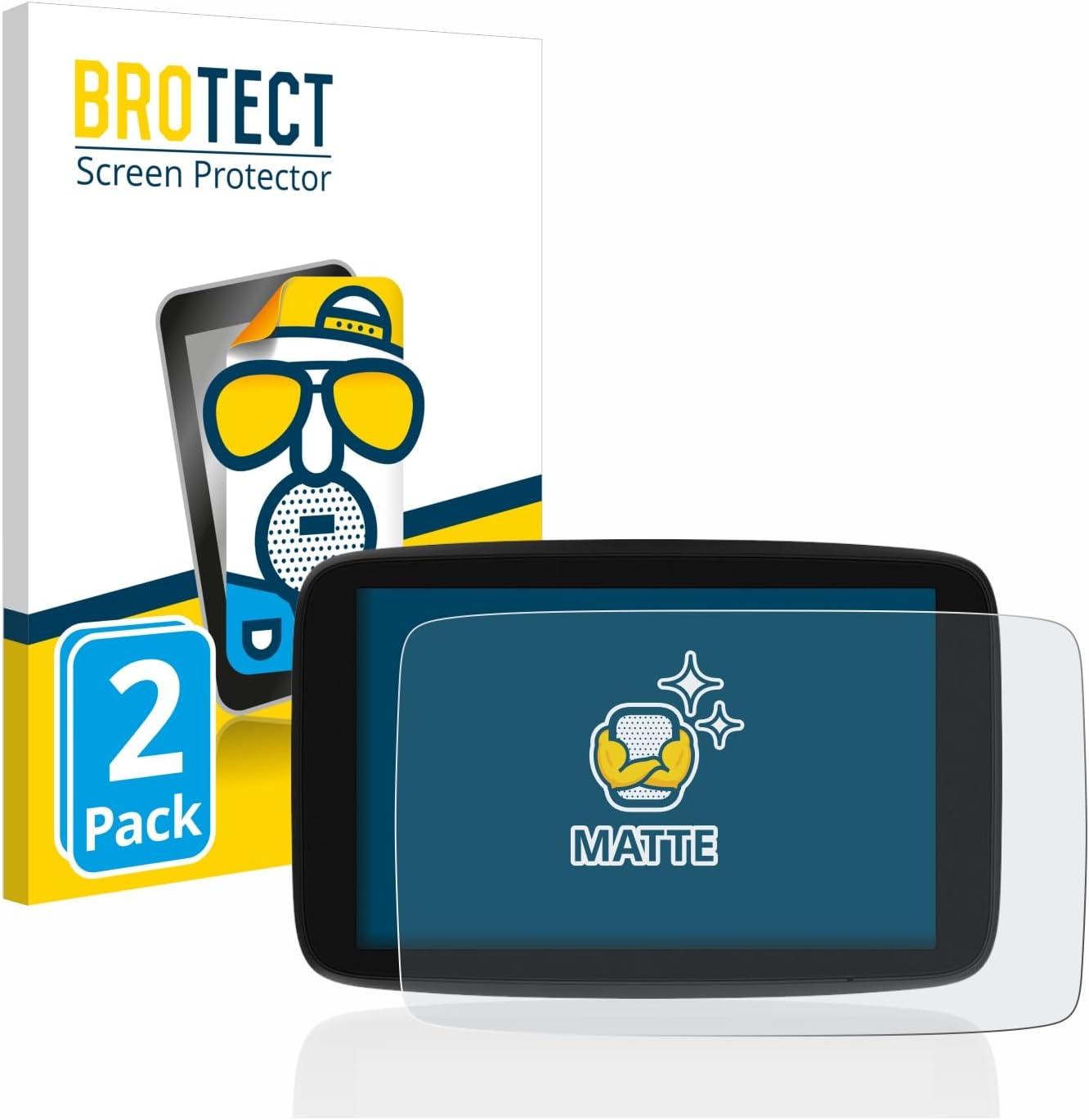 brotect Screen Protector Anti-Glare compatible with TomTom Go Expert 7" (2 Pack) Screen Protector Matte, Anti-Fingerprint Protection Film