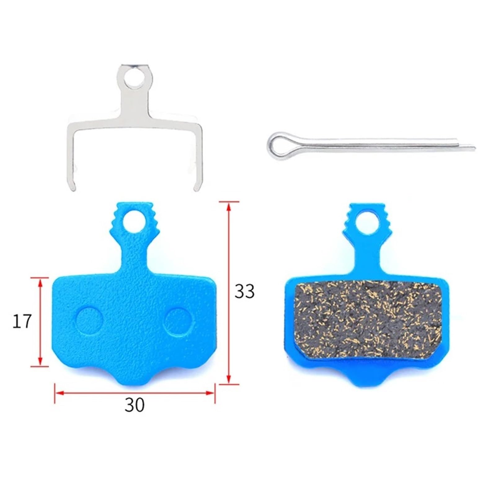 Frenos 4 Pares De Pastillas Freno Disco Bicicleta Sinterizadas Resina Para Sram Para Avid Elixir Mtb Para Montaña Para Cerámica Zoom Carbono Pastillas de freno(Blue)