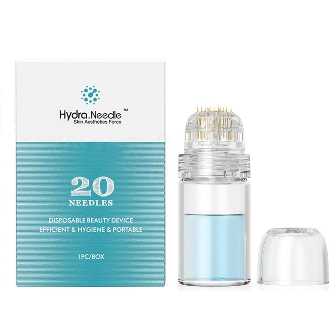 Hydra Microneedle Stamp Derma Roller Stamp With 5ml Refillable Applicator for Face Serum Skin Care Tools for Men