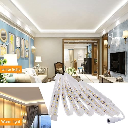 Miniatura 2 de XUNATA Tira de luces LED, 6500 K, color blanco frío, tira de luces LED SMD 2835, tira LED SMD 2835, DC 12 V, 120 LEDsM, 6.56 pies6.6 ft, tiras de