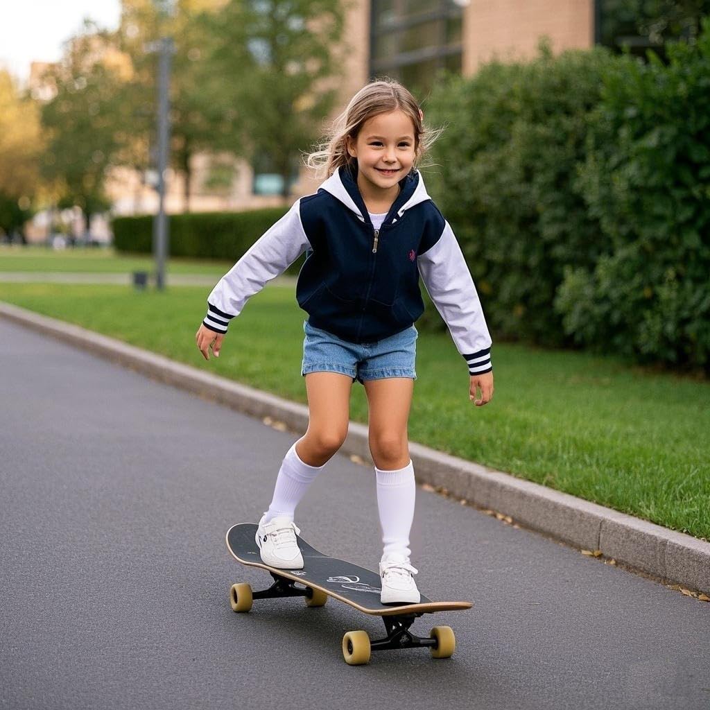 ENBAOHUI 3 paquetes de calcetines altos hasta la rodilla para niños y niñas, calcetines de punto para uniforme escolar, calcetines de vestir, 3-11T