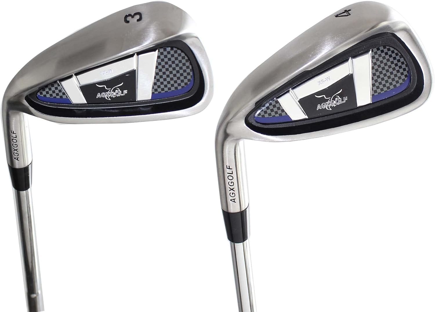 AGXGOLF; Men's Left Hand XS Wide Sole Edition Irons Set: 3-9 +PW + Free Sand Wedge: 2X-Tall Length: US Built