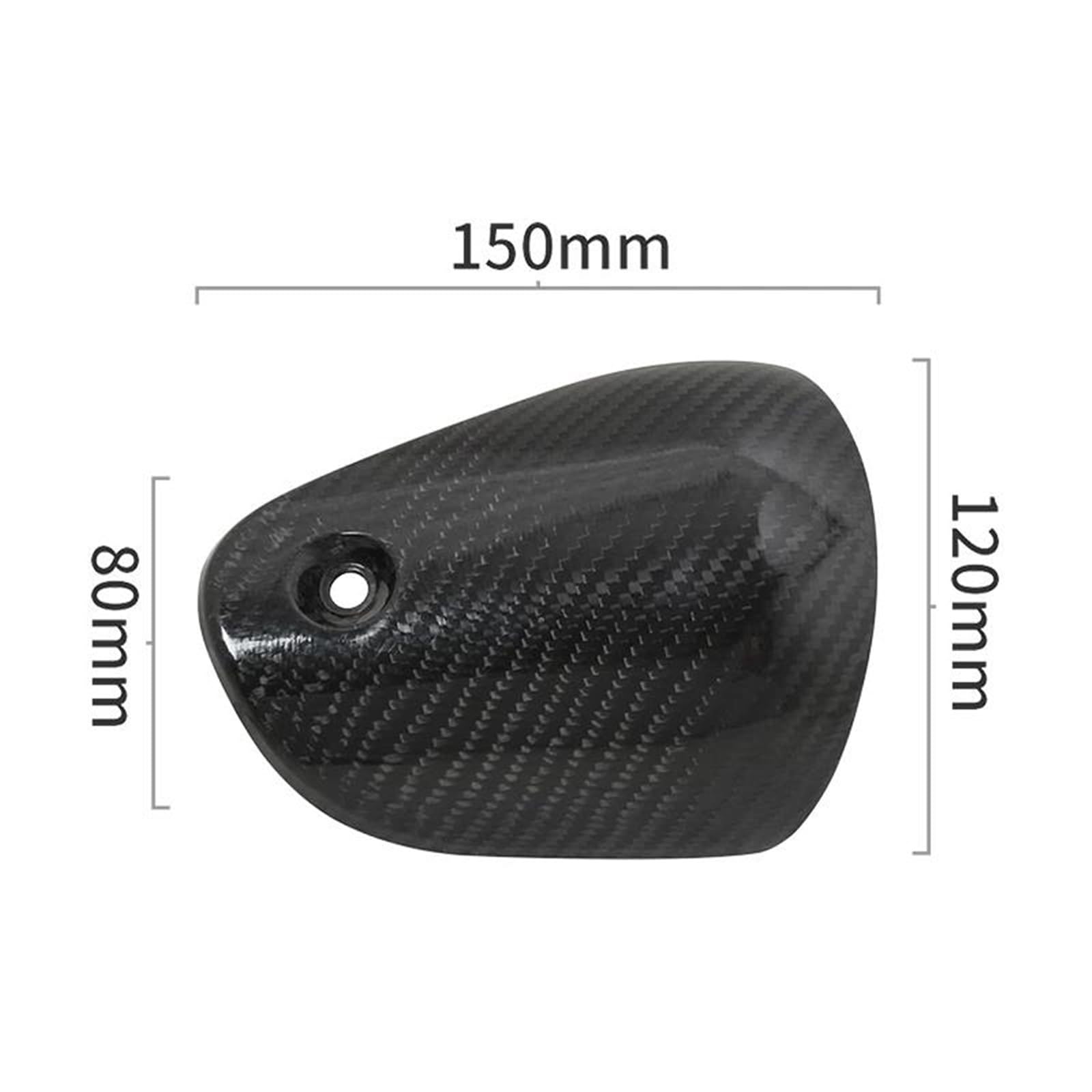 Protector De Tubo Escape Motocicleta Negro, Calor, Cubierta Antiescaldaduras Fibra Carbono para CB190SS CB 190 SS 2017-2022