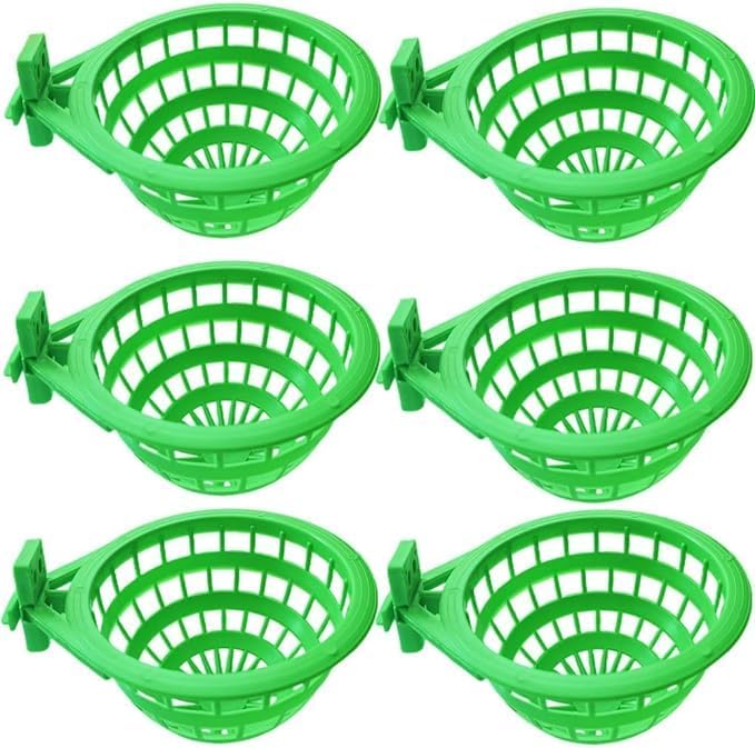 6PCS Bird Nests Plastic Hollow Hanging Cage Eggs Hatching Tool Bird Breeding Hut Nest Pan Finch Parrot Canary