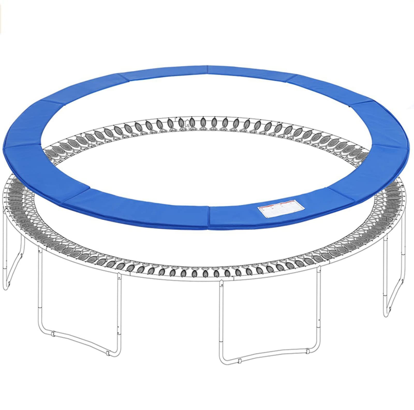 GJMSSMY Universal 6ft Trampoline Replacement Waterproof Protector Pad & Safety Net for Kids Easy to Install Ideal for Outdoor Play and Trampoline Safety