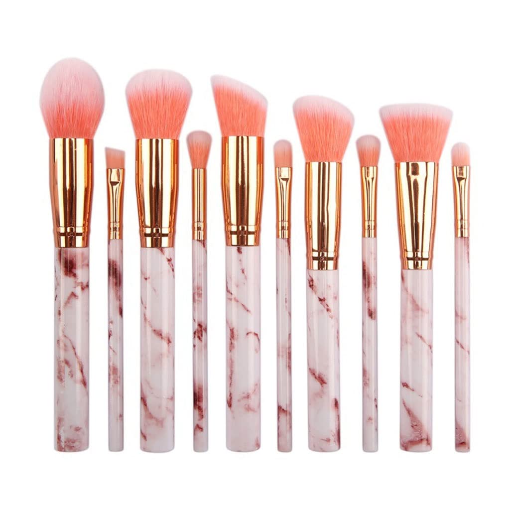 Pinceaux de Maquillage Ensemble de 10 pinceaux Pinceaux Blush complets Outils de beauté Pinceaux(Argento)