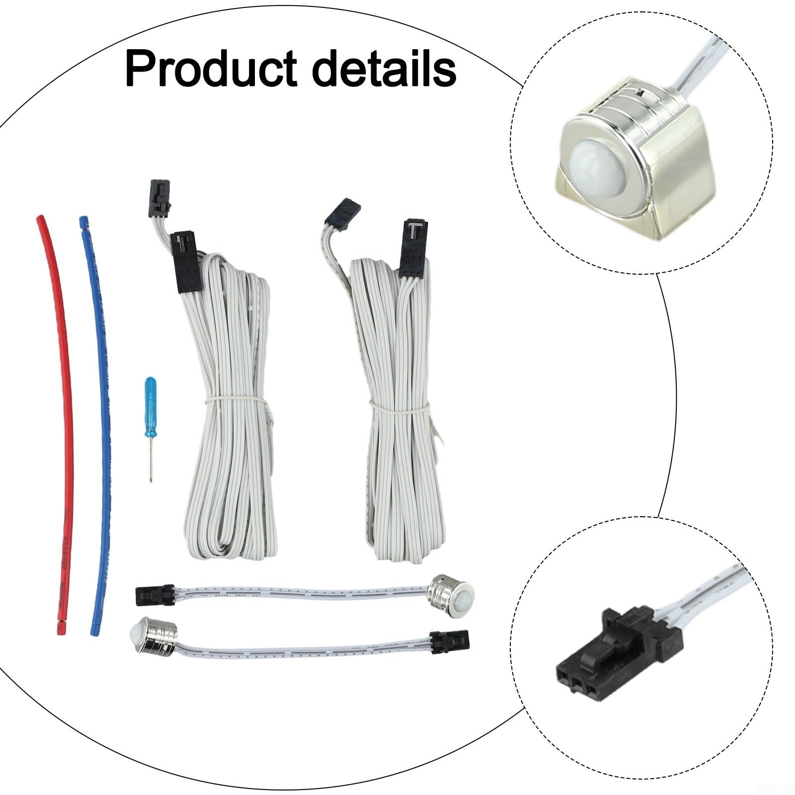 Eawfgtuw Kit de controlador de luz LED de escalera de 32 canales, con sensor de movimiento, iluminación interior de atenuación automática, compatible con CC 12 V-24 V, ajustes de temporizador