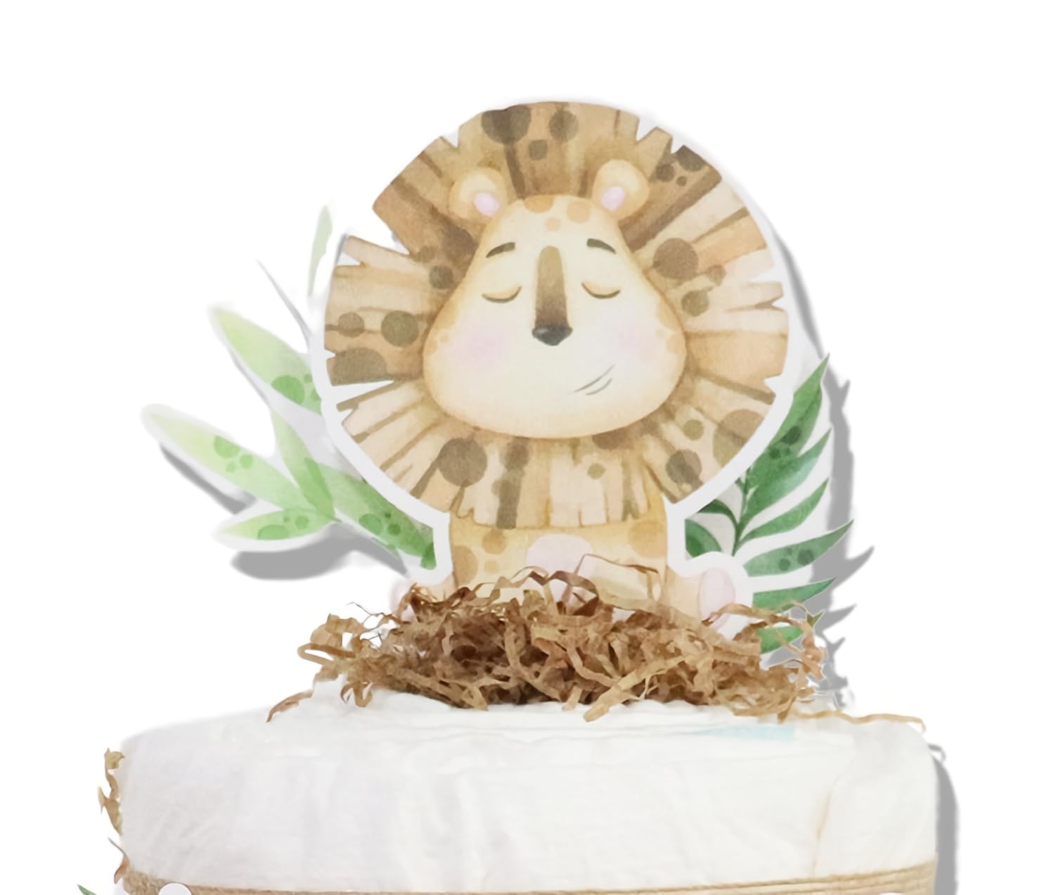 Tarta de pañales 4 pisos modelo SELVA - Regalos para recién nacido - baby shower - TARTAS DE PAÑALES Y MÁS