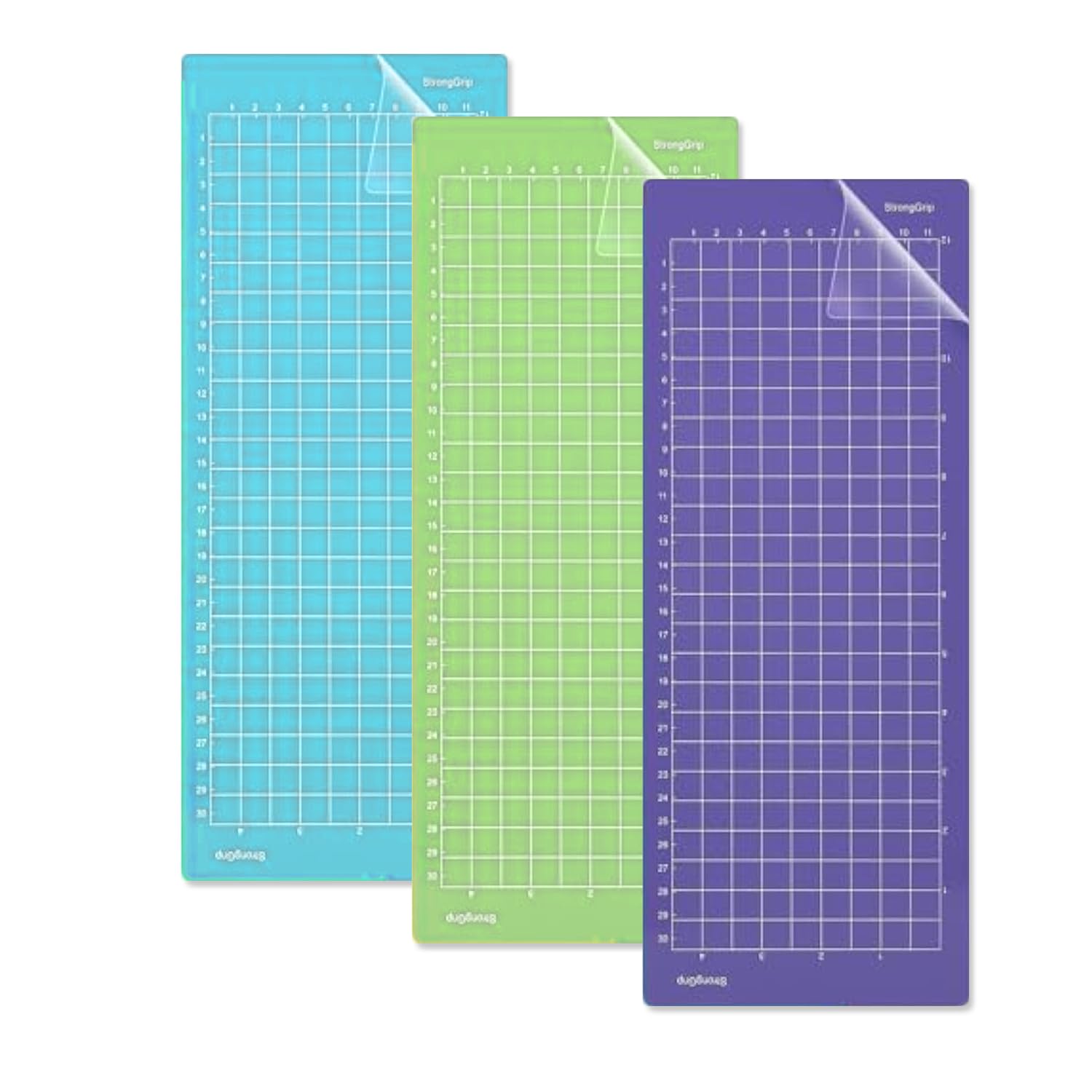 3 Pcs Non-Slip and Durable Cutting Mat, Cutting Mats Multicolour,Made Environmental-Friendly PVC, Adhesive Sticky Cutting Mats for Cricut Joy Accessories, 4.5" x 12"