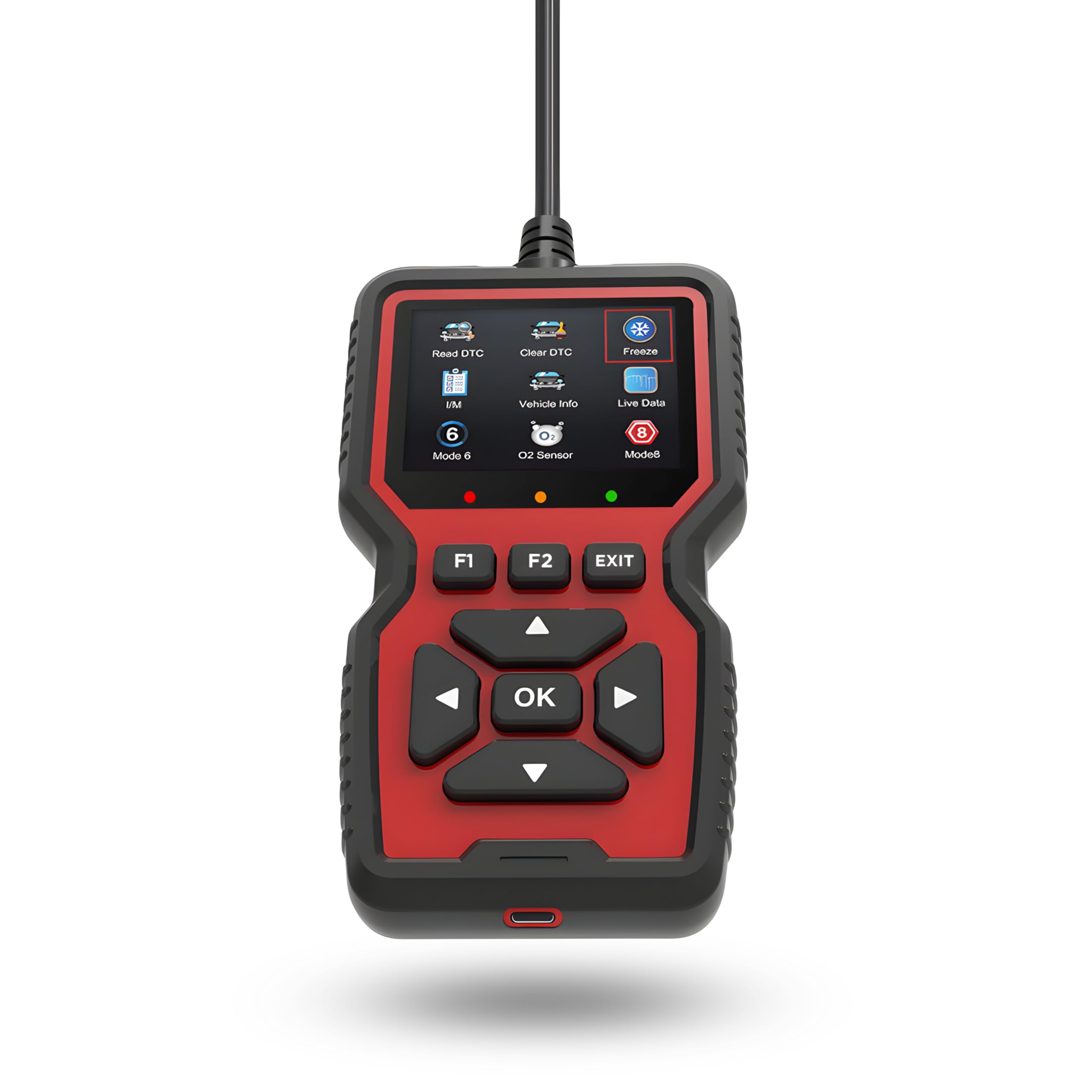 Retoo OBD2 Dispositivo de Diagnóstico Auto Lector, Escáner de Códigos de Error Análisis de Motor, Lector para Vehículos 9–16V, Diagnóstico de Sistema de Vehículo Multilingüe, Lector de Códigos V519