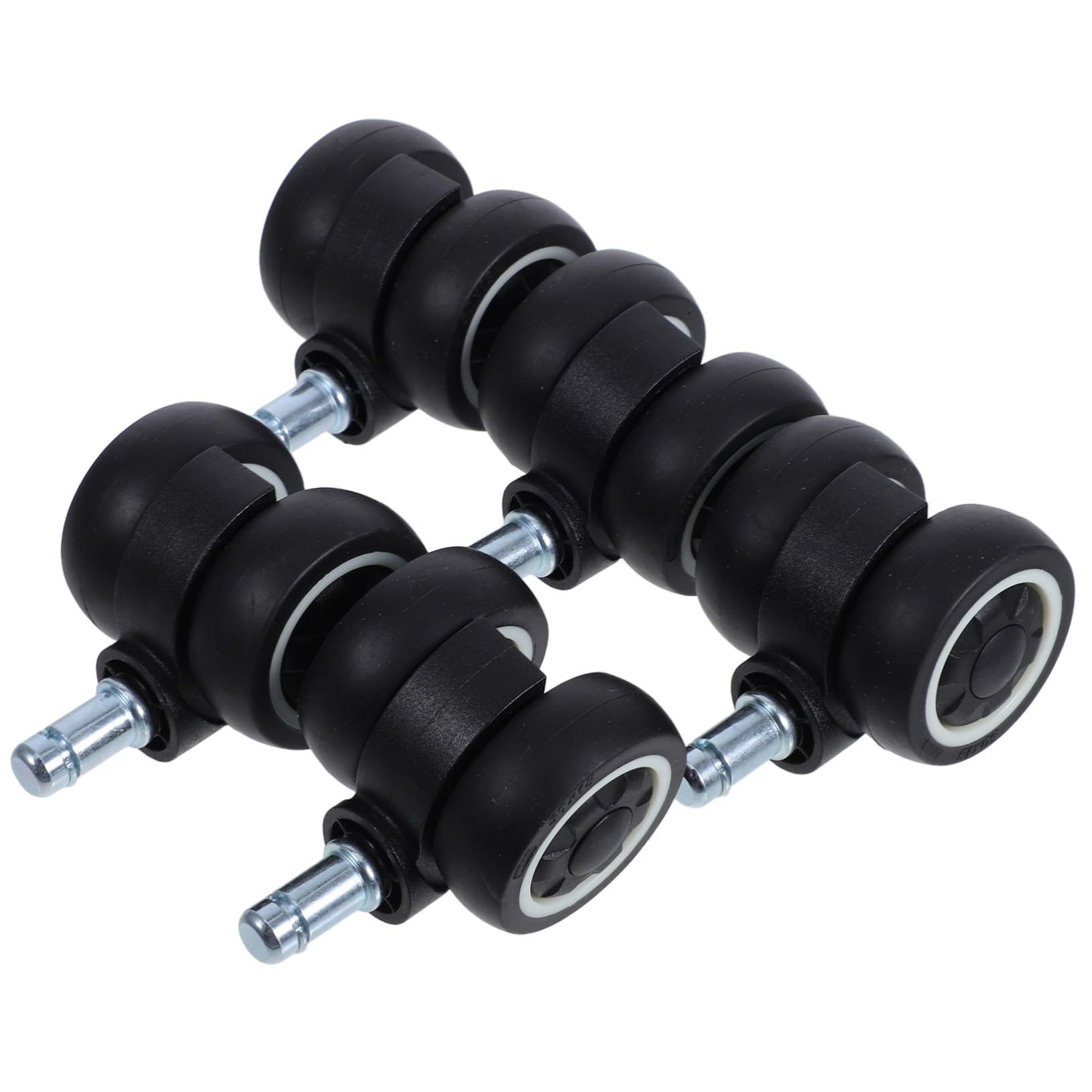 UKCOCO 5 Ruedas Giratorias para Silla de Oficina, Silenciosas y Resistentes de Tpr y Metal, Aplicables para Muebles y Baldosas, Paquete de 5 Unidades