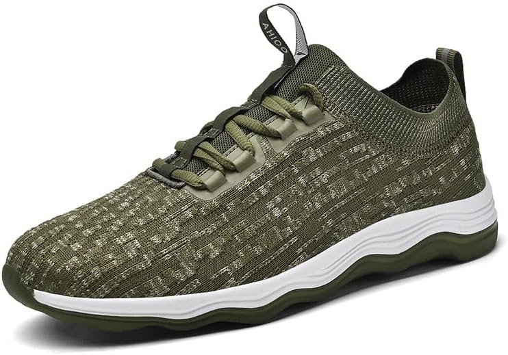 Ahico Mens Walking Shoes Fashion Sneaker Breathable Mesh