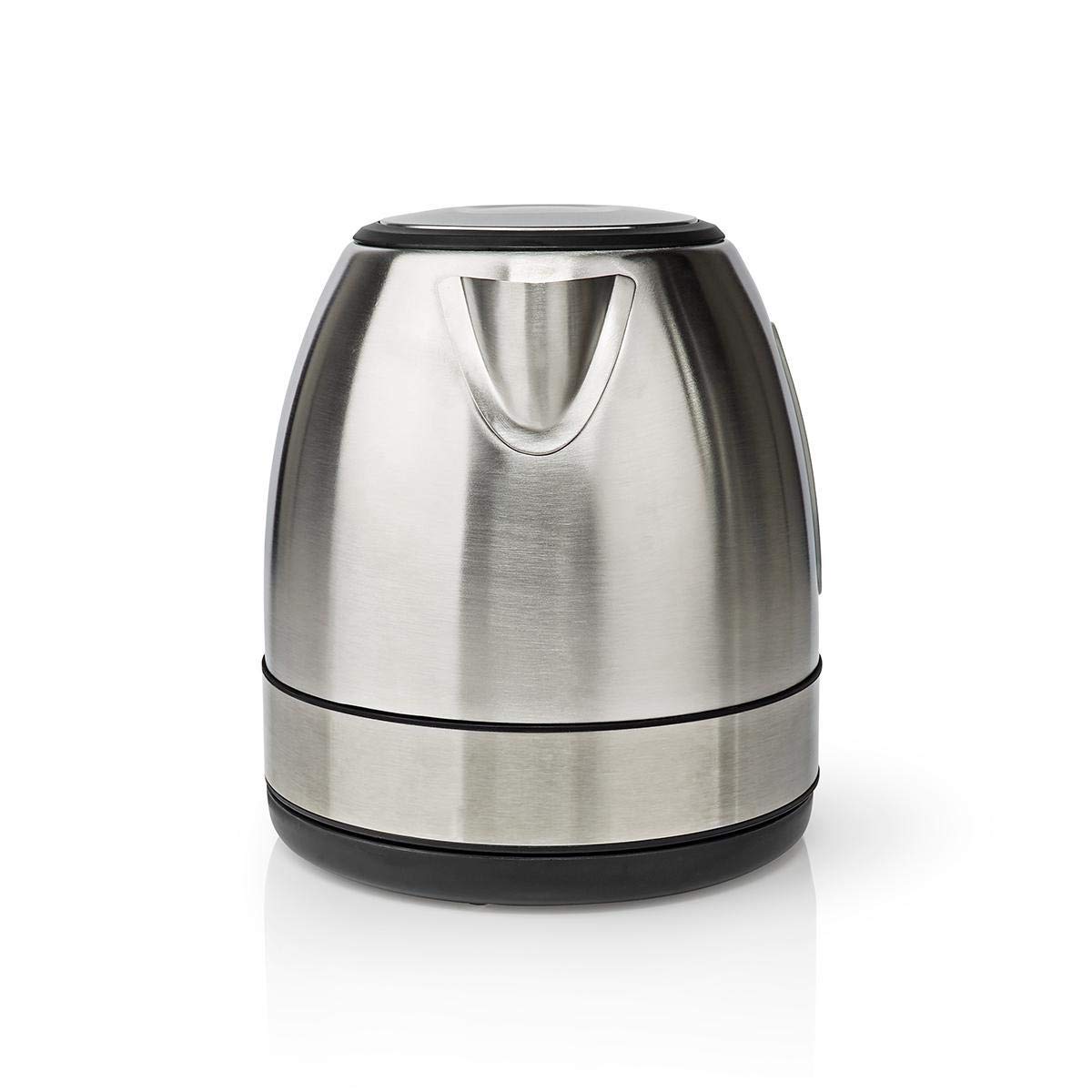 Nedis tetera eléctrica - Diseño elegante - Con capacidad de 1 litro, filtro antical, base giratoria de 360 grados sin cable y protección contra funcionamiento en seco - Aluminio