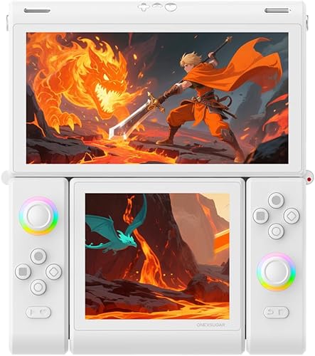 Miniatura 7 de ONE XPLAYER ONEXSUGAR Sugar1 - Mini consola de videojuegos retro con mango para Android 13 de doble pantalla, portátil, 16 GB de RAM, 512 GB de