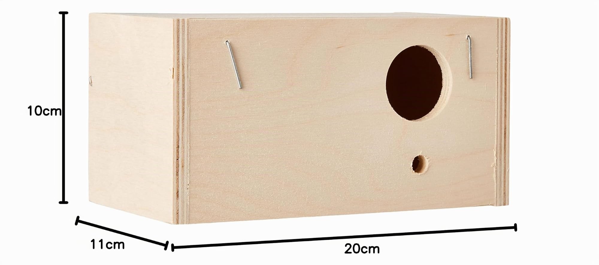 ARQUIVET Nid bois perroquets Maison oiseaux 20 x 11 x 10 cm