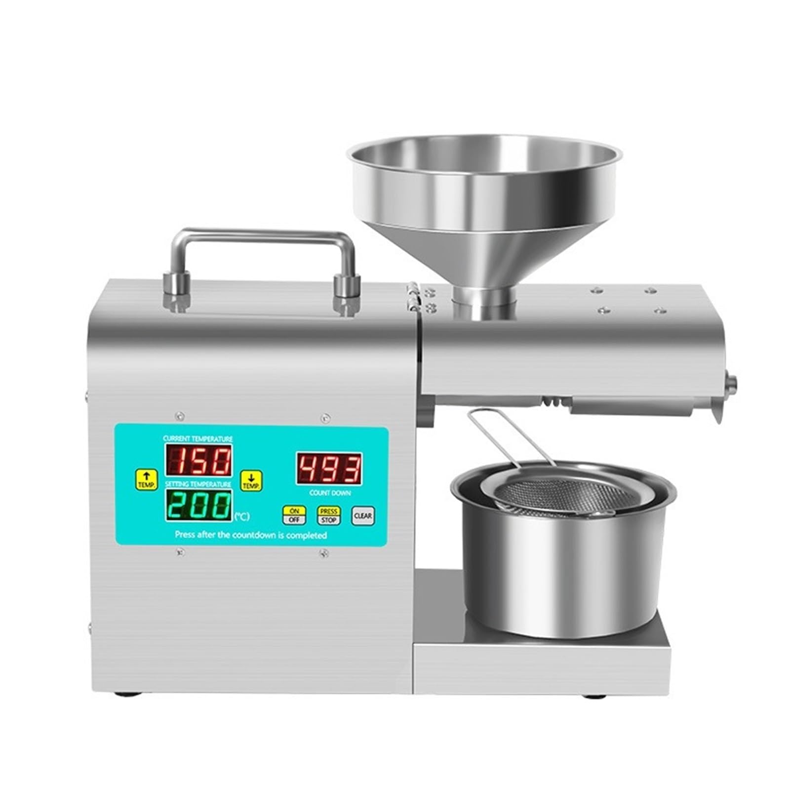 HCZKIUJY Linseed Olive Kernel Stainless Steel Intelligent Temperature Control Oil Press Hot And Cold Machine Intelligent Temperature Control (RG)